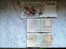 Vendo 500 Lire Di Carta Produzione 1974-1979 +100mila Lire Anno Di Produzione...