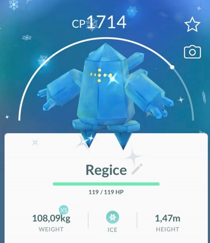 Shiny regice p t c - p,