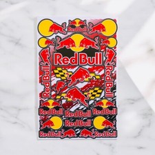 RED BULL Adesivi Moto Casco Bici Skateboard Freestyle Carene Aprilia RS Dunlop