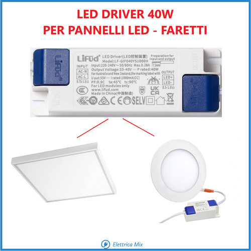 Led driver 40w per - driver, pannello