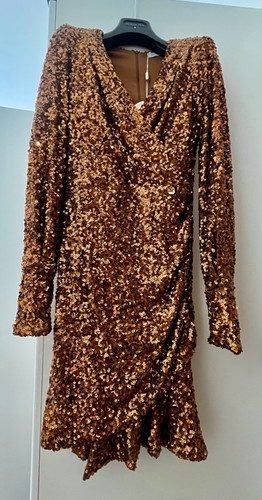 Vestito pailettes oro bronzo - vestito, oro/bronzo