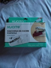 Kucito MINI MACCHINA DA CUCIRE PORTATILE VIAGGIO CUCITRICE BOBINA, AGO E FILO