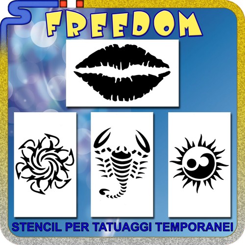Stencil tattoo freedom per - tattoo,