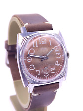 Orologio Vintage ZIM Pobeda 2602 Uomo URSS Pelle Sovietica Manuale Meccanico