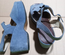 SCARPE  DONNA estivi "  TG 38 - " ZATTERONI "  PIANTA LARGA N. 38 - ZEPPA CM. 7