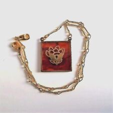Art. 7 Collana Quadrata Vintage '70's Nos Necklace (Fior di Loto?) New Old Stock