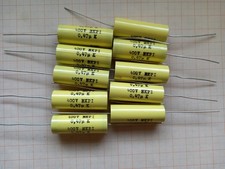 10x 0,47μF 470nF 400V assiale MKP condensatore a pellicola DDR RFT μ47 0,47uF