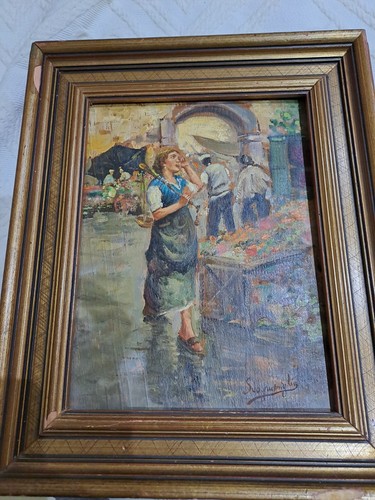 Quadro olio tavola giuseppe - olio,