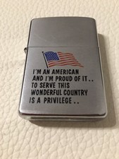 ZIPPO ORIGINALE “I'M AMERICAN AND I'M PROUD OF IT”