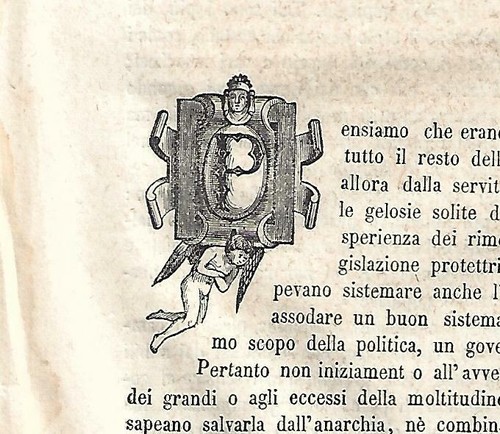 Stampa antica capolettera - antica,