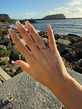 Anello Veretta In Argento 925 Zirconi Neri 