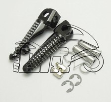 COPPIA PEDANE PEDALI PEDALINE POGGIAPIEDI ANTERIORI KAWASAKI ER6N ER6F BLACK 