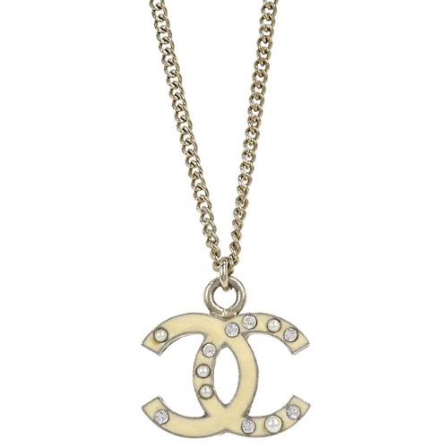 Collana chanel strass perle - collana,