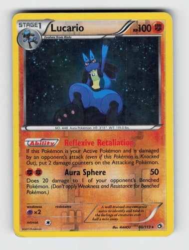 Lucario 113 reverse - lucario, holo