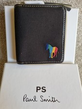 Portafoglio PS PAUL SMITH Zebra Logo Striscia Cerniera Prezzo consigliato £ 120 Nuovo con scatola Regalo di Natale