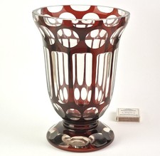 Grande Massiccia Antico Cristallo Vaso Vetro Cammeo Val Saint Lambert? R213