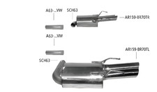 Scarico sportivo Bastuck - Alfa Romeo Brera 4WD