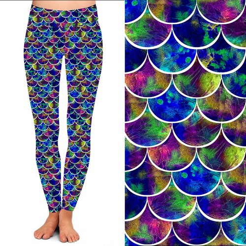 Leggings multicolore stampa - multicolore,