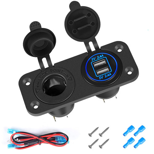 Presa usb per auto doppio - presa,