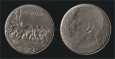 50 CENTESIMI 1921 LEONI RIGATO