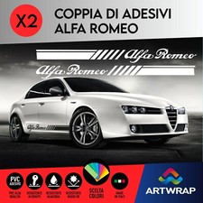 Coppia Adesivi Stickers ALFA