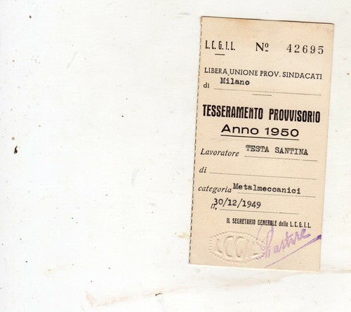 Tessera g i - tessera, l.c.g.i.l