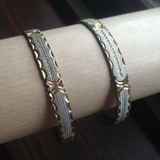 bracciali Indian Gold Plated Bangles size 2.7 - 180 mm placcato oro vintage