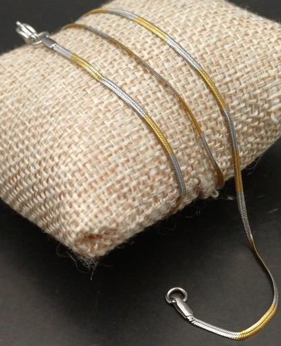 Collanina metallo bicolore - collanina,