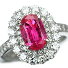Anello Pt900 con diamanti