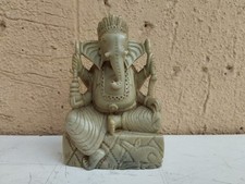 ANTICA SCULTURA GANESH GANESHA IN GIADA GIADEITE DI OTTIMA FATTURA ORIENTALE 