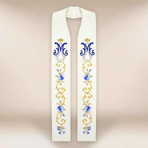 Stola sacerdotale ricamata