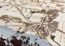 Cartolina - Bardonecchia - Partenza sciovie Pian del Sole e Pista Ghiaccio 1975