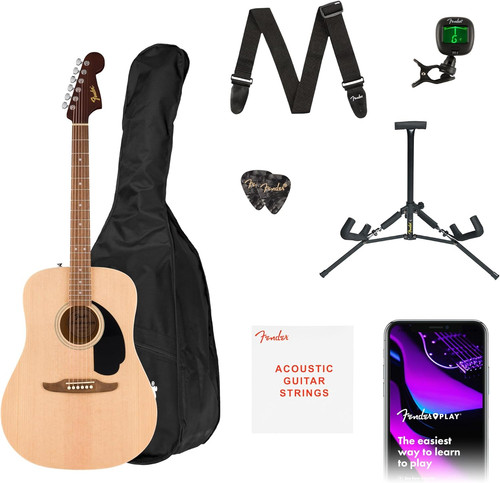 Una fender chitarra acustica - una,