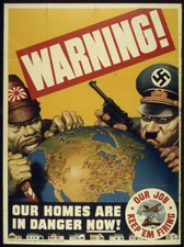 Avvertimento Le Nostre Case Sono In Pericolo Ora Poster Guerra Vintage