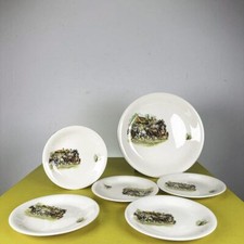 piattini da dolce più piatto piano  johnson bros england, 6 pezzi