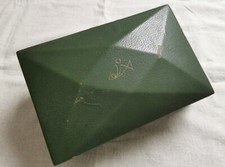 Philip Watch rare vintage leather green maxi watch box for Caribbean 2000 models