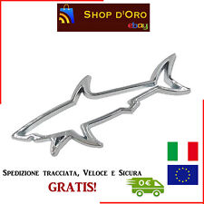 Adesivo Sticker 3D Sagoma Squalo Metallizzato Shark Fish Auto Macchina