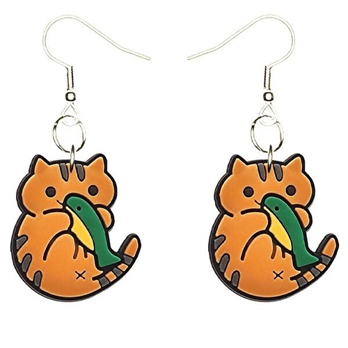 Orecchini gatto gattino fatti - orecchini,