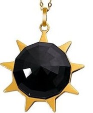 Ciondolo Morellato Donna Forma Sole In Oro Giallo 9KT Pietra Nera_HBP04
