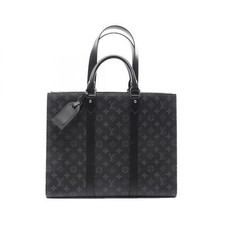 Borsa a tracolla Louis Vuitton Sac Plat 24H M47059 monogramma eclissi nera usata