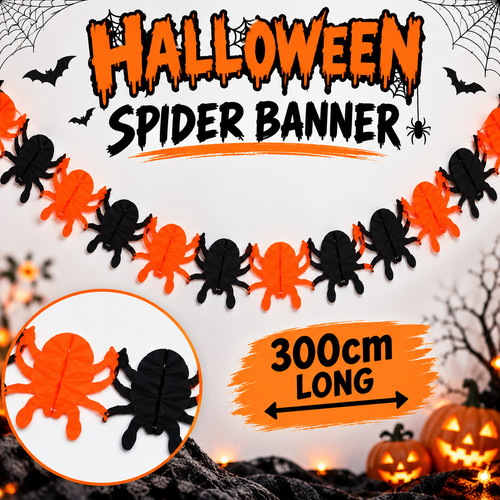 Banner ragno halloween - ragno, 3m