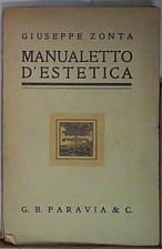 Zonta MANUALETTO D'ESTETICA. Paravia