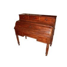 Scrittoio a Ribalta Francese del XIX secolo Stile Luigi Filippo in Mogano