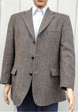 Giacca blazer tweed marrone
