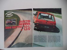PROVA QUATTRORUOTE 1981 AUSTIN MORRIS MINI METRO 1.0 L e 1.3 S