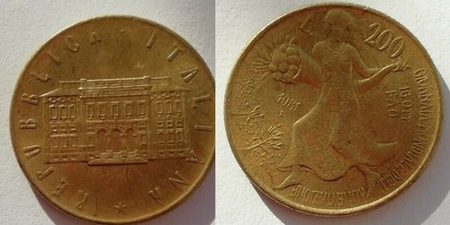 Republica italiana moneta - italiana ,