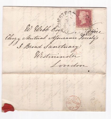 1857 fine penny timbro - 1857,
