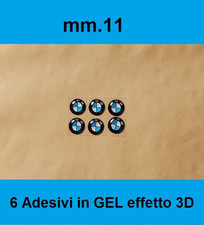 6 adesivi BMW GEL 11.mm