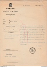 1.1) COMO LANZO D'INTELVI COMUNE RICHIESTA RIMOZIONE STRADA DI PIANCA 1934