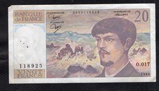 France 20 Francs Debussy 1986